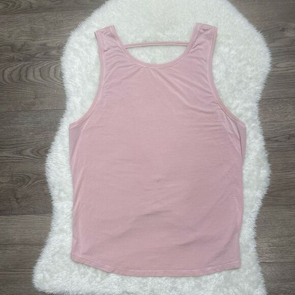 Lululemon Deep Stretch Tank Top Open Back Size Medium Rare Style Dusty Pink - Picture 5 of 9